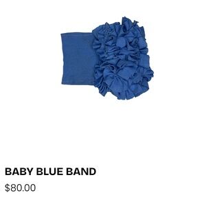Blue Ruffled Headband